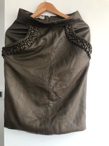 Valentino leather skirt