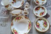 Old Country Rose Royal Albert Porcelain 13 Piece which includes Two Tier Cake Stand, Postage Available or collection