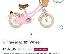 Kid's Bobbin bike - pink 12"