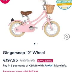 Kid's Bobbin bike - pink 12"