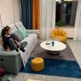 BRAND NEW Single Bean Bag Sofas Orange Image 4