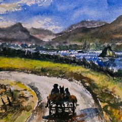 Killarney coming home watercolour
