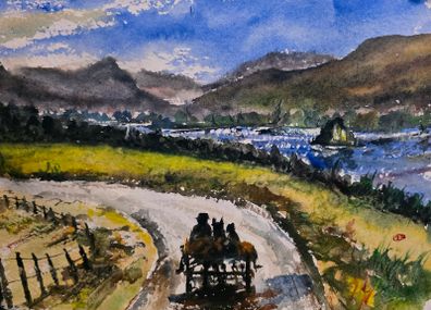 Killarney coming home watercolour