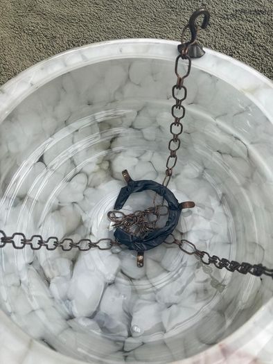 Vintage Art Deco glass ceiling light shade