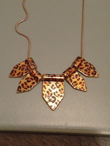 custom necklace with tiger print design