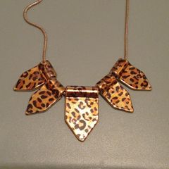 custom necklace with tiger print design