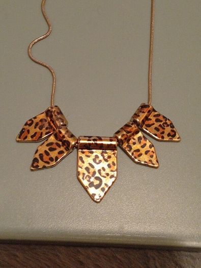 custom necklace with tiger print design