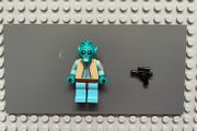 lego Star Wars sw0110 Greedo minifigure- Tan Vest, Sky Blue Legs