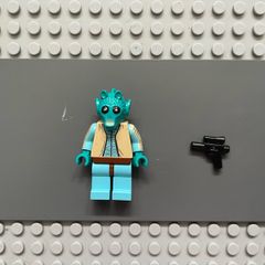 lego Star Wars sw0110 Greedo minifigure- Tan Vest, Sky Blue Legs