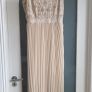 Miss Selfridge nude pleated full length occasion dress Sz 12 UK - Bnwt Rrp 135 Image 3