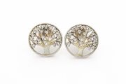 Vintage 925 Sterling Silver Tree Of Life Earrings