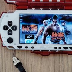 PSP 1004 White Modded 2 Original Batteries 64gb original charger