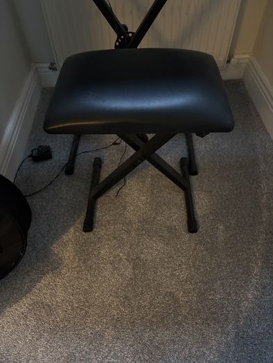 Keyboard with stand and stool