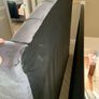 King Size Grey Velvet Winged Headboard - Luxury Style Image 4
