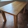 Solid oak table (newly refinished) Image 4