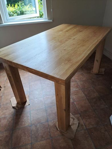 Solid oak table (newly refinished)