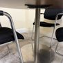 Round Walnut Effect Table with 4 Chairs Image 2