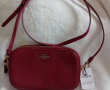 Designer Coach - Leather Shoulder Cross Body Bag - Red - BNWT RRP 205