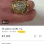 Gold Saddle Ring 9crt Image 6