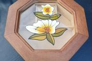 Octagon Stained Glass Window Jewelry Box