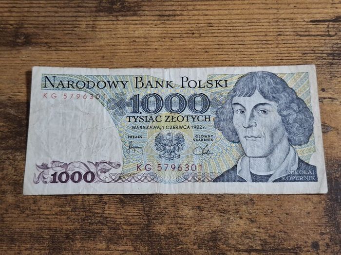 Poland, 1000 Zloty 1982 banknote, circulated - free standard postage