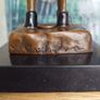 Smoking Boy - Cold Painted Bronze, Marble, Signed Image 9