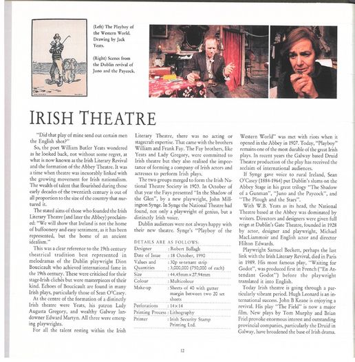 1989/90 Ireland The Irish Stamp Year Book with 48 images of contents