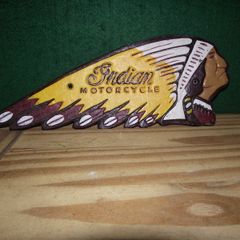 Cast Iron Motorcycle Plaque