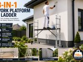 Ladder Scaffold Platform Aluminium Multi-Purpose Folding Ladder