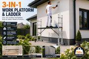 Ladder Scaffold Platform Aluminium Multi-Purpose Folding Ladder