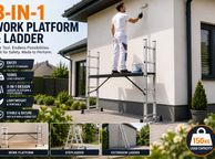 main image for ad Ladder Scaffold Platform Aluminium Multi-Purpose Folding Ladder