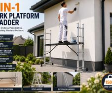 Ladder Scaffold Platform Aluminium Multi-Purpose Folding Ladder