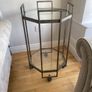 Glass table on castors as new Image 2