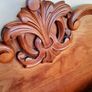 Beautiful Carved Wooden Headboard Image 3