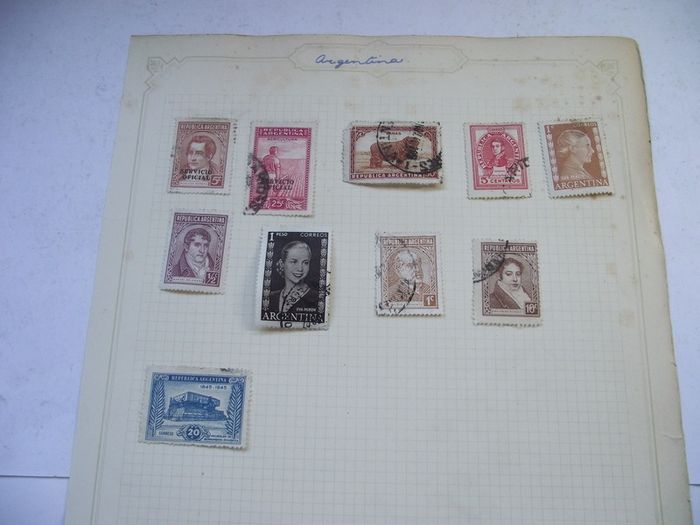 A Collection of Stamps from Central and South Americas on Loose Pages