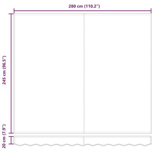 Retractable Awning Manual Red 300 x 250 cm Fabric