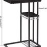 C Shaped End Table Set of 2 with Stable Metal Frame Image 2