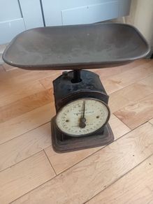 antique hughes family scale