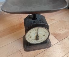 antique hughes family scale