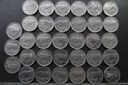 33 Irish Coins @ 5 Pence (1992-2000)