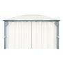 Gazebo with Curtain 400 x 300 cm Cream Aluminium Image 4
