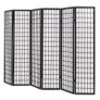 Folding 6-Panel Room Divider Japanese Style 240x170 cm Black Image 5