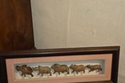 Chichewa Tribe Carved Wooden African Big 5 Animals Shadow Box