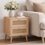 BRAND NEW + SEALED Birlea "Croxley" Rattan Bedside Drawers/Side Table Image 2