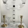 Galway crystal living candle holders brass candlesticks Image 2