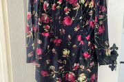 Hobbs Silk Dress - Size 12 - Fully lined, perfect condition and ruching to waist