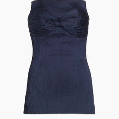 TOVE Twist-Front Crinkled Satin Top