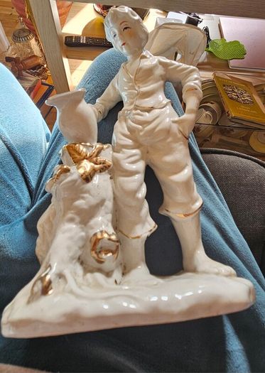 Pair of Large White Ornaments