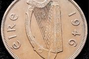 [#64] - Ireland 1946 | Irish 1d | One Penny | Hen with Chicks | KM.11