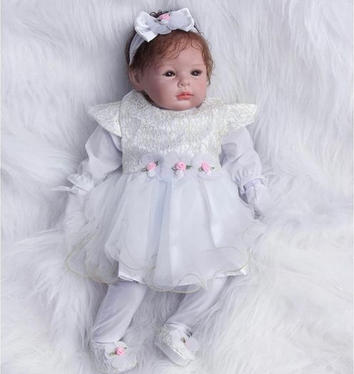Reborn Doll 22" /55cm That Looks Real So Baby Doll Realistic Vinyl Soft Silicone Newborn Reborn Baby Doll Toddler Open Eyes (FREE POSTAGE)